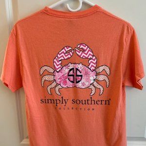 Simply Southern Collection Short Sleeve Orange Crab Tee